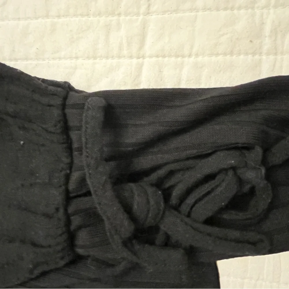 Promesa black ribbed top - Picture 4 of 4